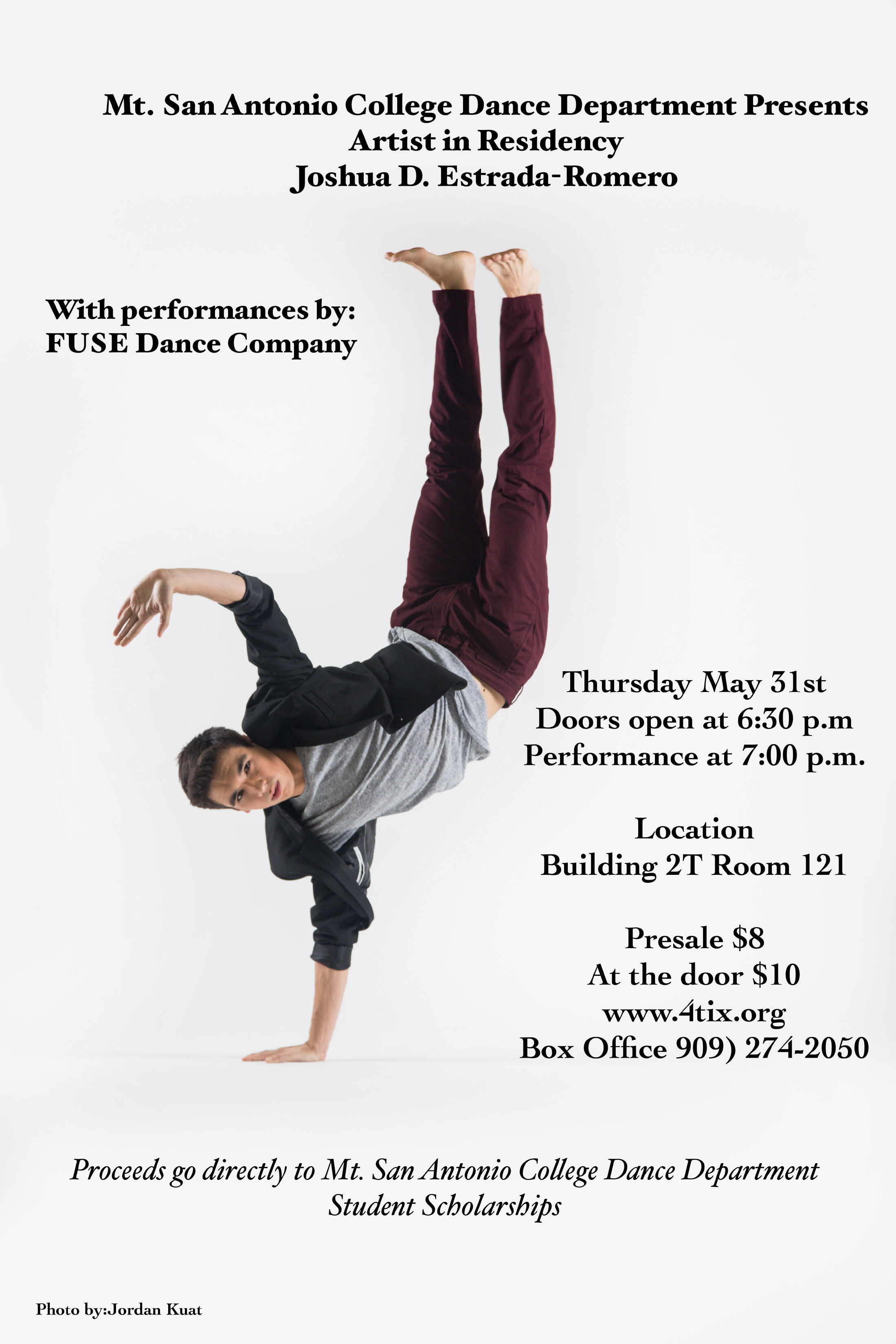 2018 Spring Dance Concert Flyer with show information.